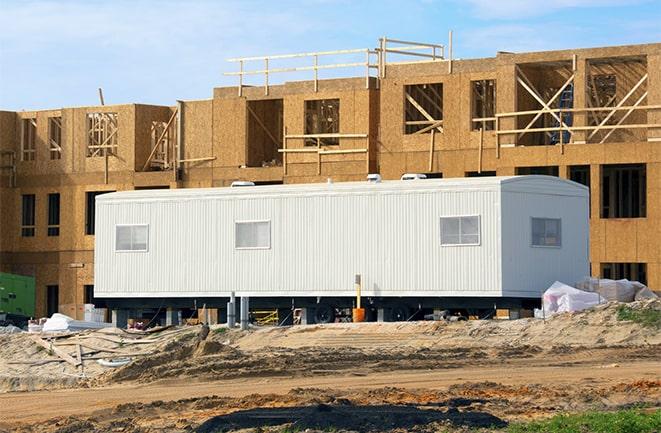 construction office trailers for rent at a building site in Lakeview, CA